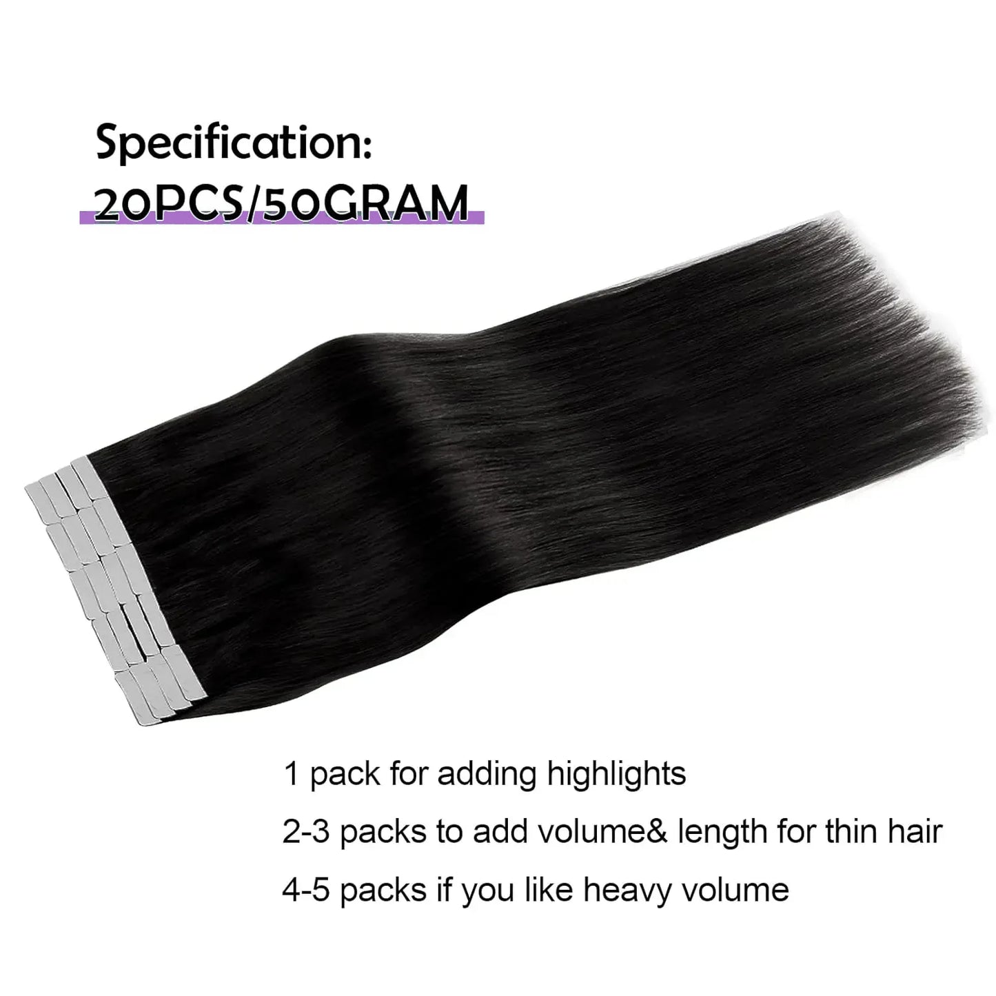 Straight Hair Extensions with Tape In Remy Hair Skin Weft