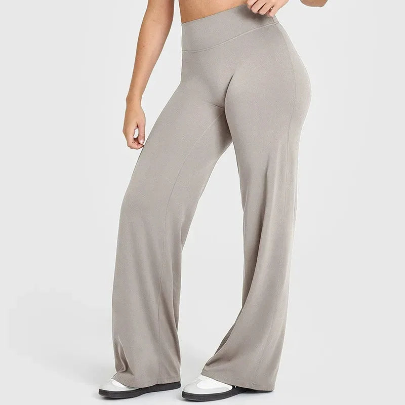 Yoga Pants Mid Rise Straight Leg Fit Second Skin Feel