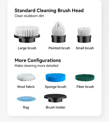 Cordless Electric Cleaning Brush 7-in-1 Bathroom Window Electric Spin Cleaner Kitchen Toilet  Automotive Household Rotate Clean