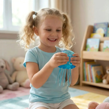 NeeDoh Jellyfish and Cube Squish Toy Made of Plastic for Stress Relief