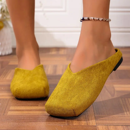 Women's square-toe slip-on flats for everyday styling