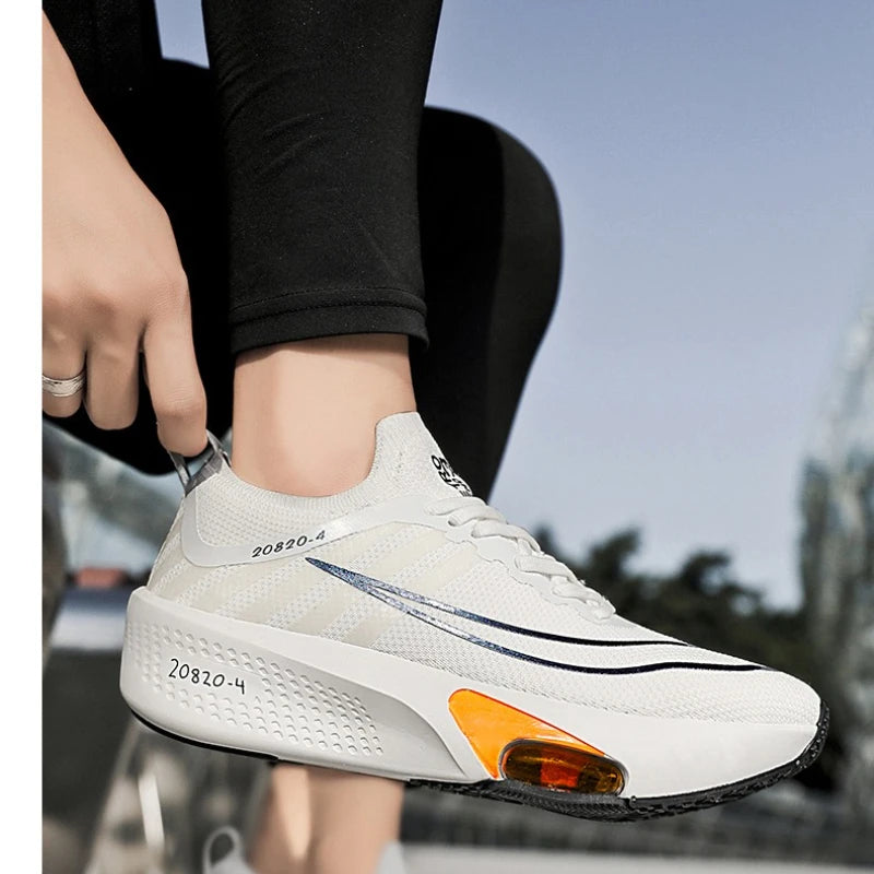 Breathable Sneakers for Marathon Training Cushioned Insole Nonslip Grip
