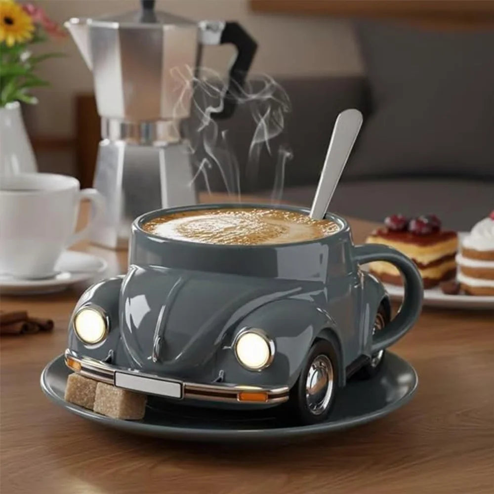Handmade Beetle Shaped Mug with 321 Ml Capacity for Beetle Lovers Gift