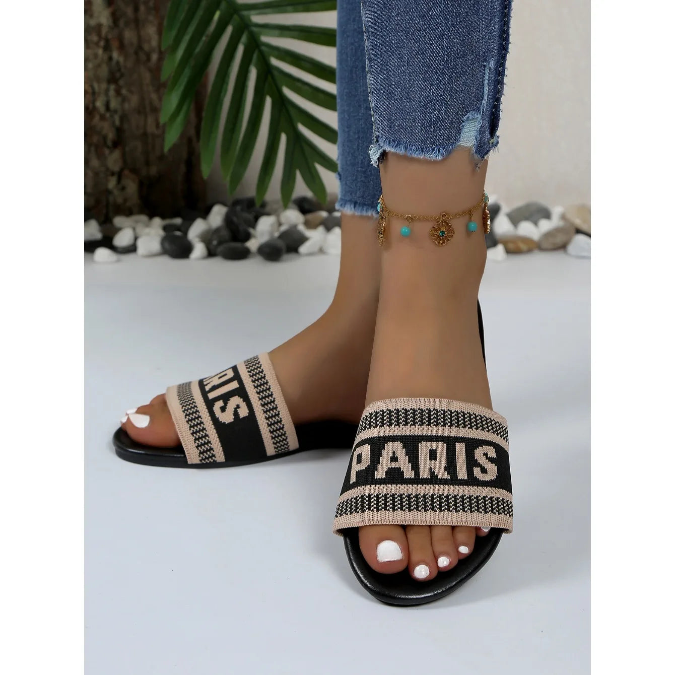 Soft Womens Summer Slippers With Cushioned Insole Flat Heel