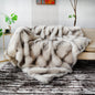 Luxury Faux Fur Blanket High-end Bed  Fox Fur Blankets For Beds Plaid on The Sofa Cover Decoration Home Blankets And Throws