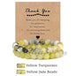 Beachwear Style Bracelet Set for Couples with Natural Amethyst Cat Eye Beads and Gift Card