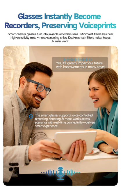 Titanium Frame Sunglasses With Camera Instant Translation On The Go
