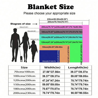 Coral fleece blanket with geometric jacquard pattern