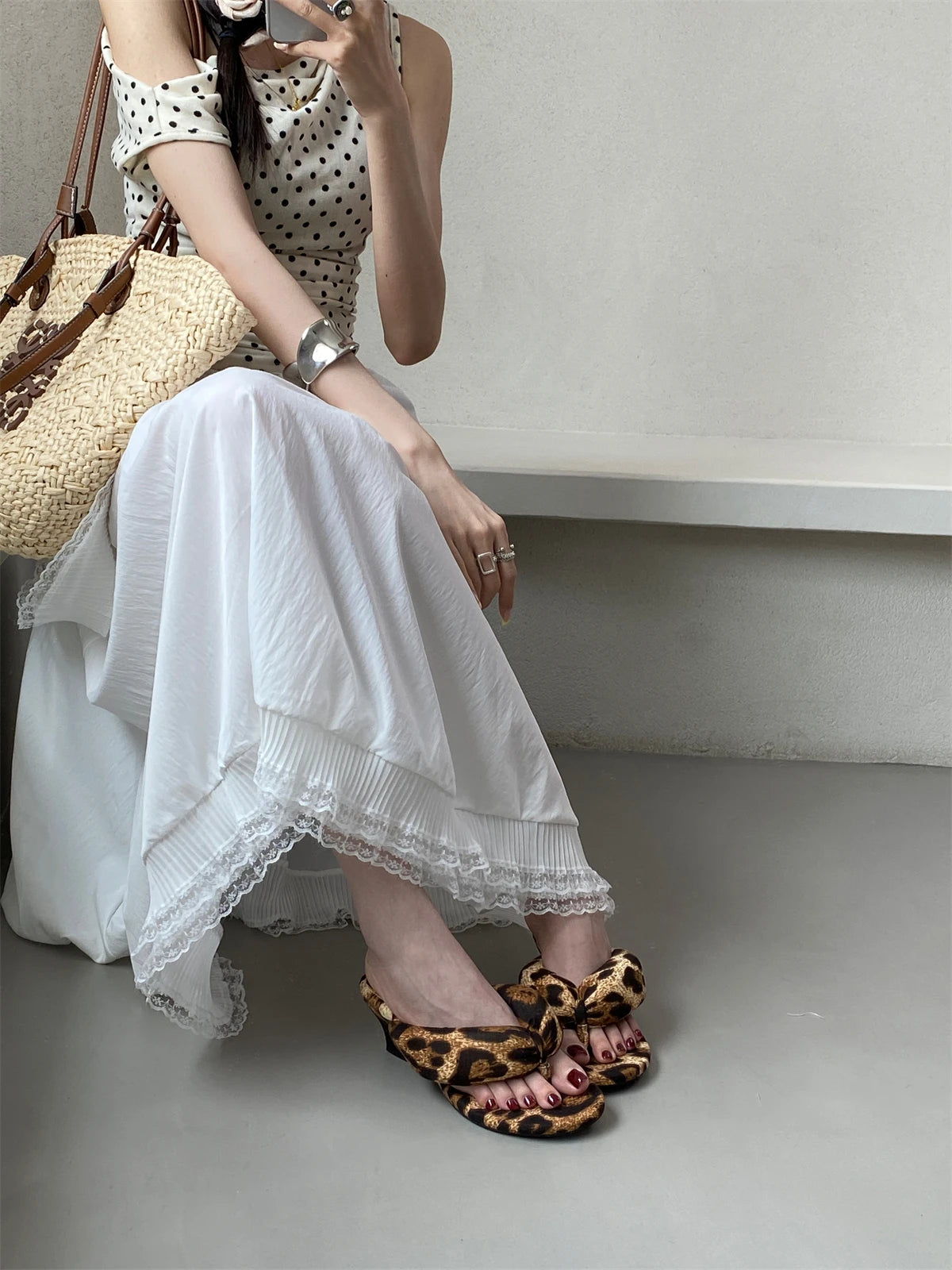 Bailamos 2025 Summer Women Slipper Fashion Narrow Band Ladies Slip On Flip Flop Low Wedge Heel Outdoor Dress Slides Mujer