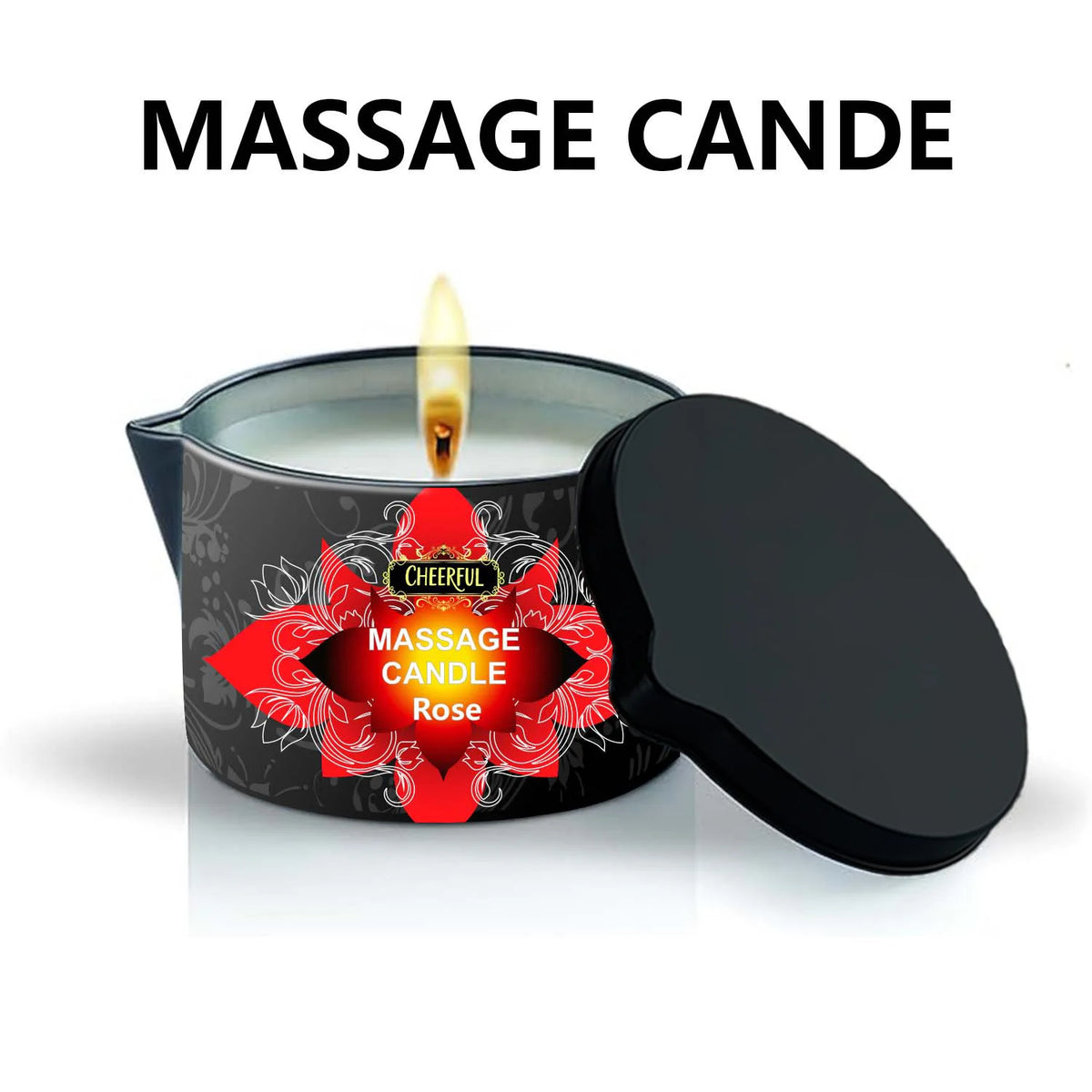 Scented massage oil candle for an evening ritual