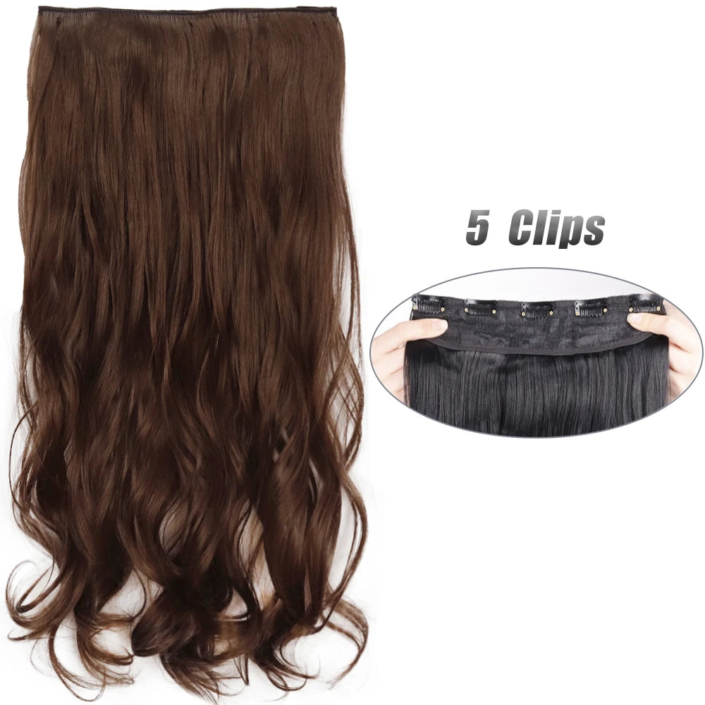 Wavy Clip In Hair Extensions Five Clip Set for Fuller Waves