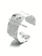 Adjustable Cuff Bracelet Textured Surface Gold Tone for Men and Women Everyday Wear