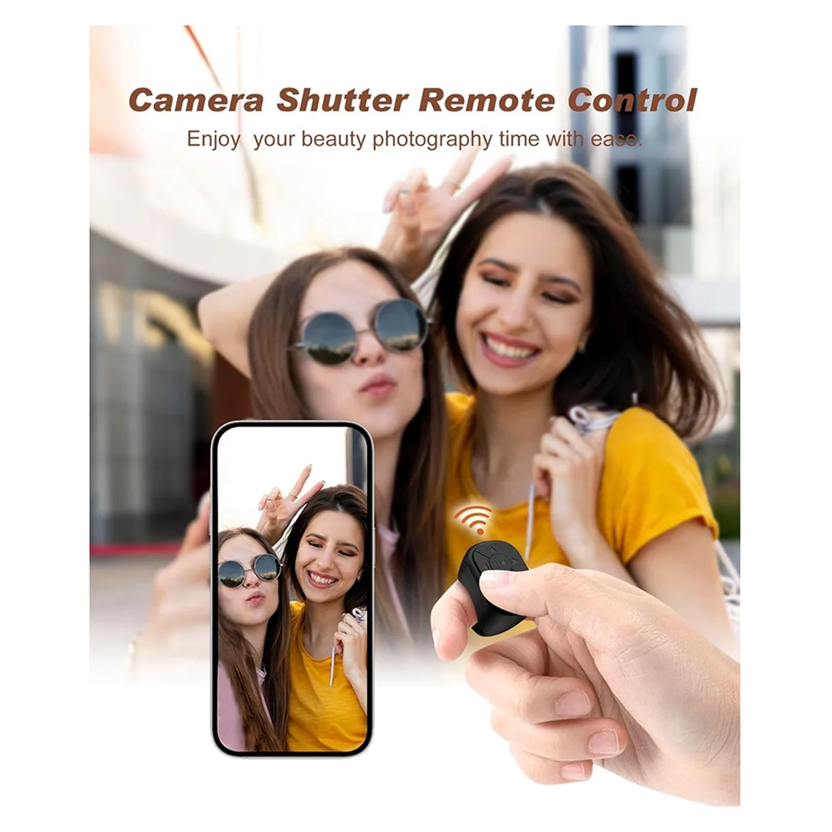 Wireless Ring Remote for Short Video Apps with Bluetooth Page Turning and Camera Shutter