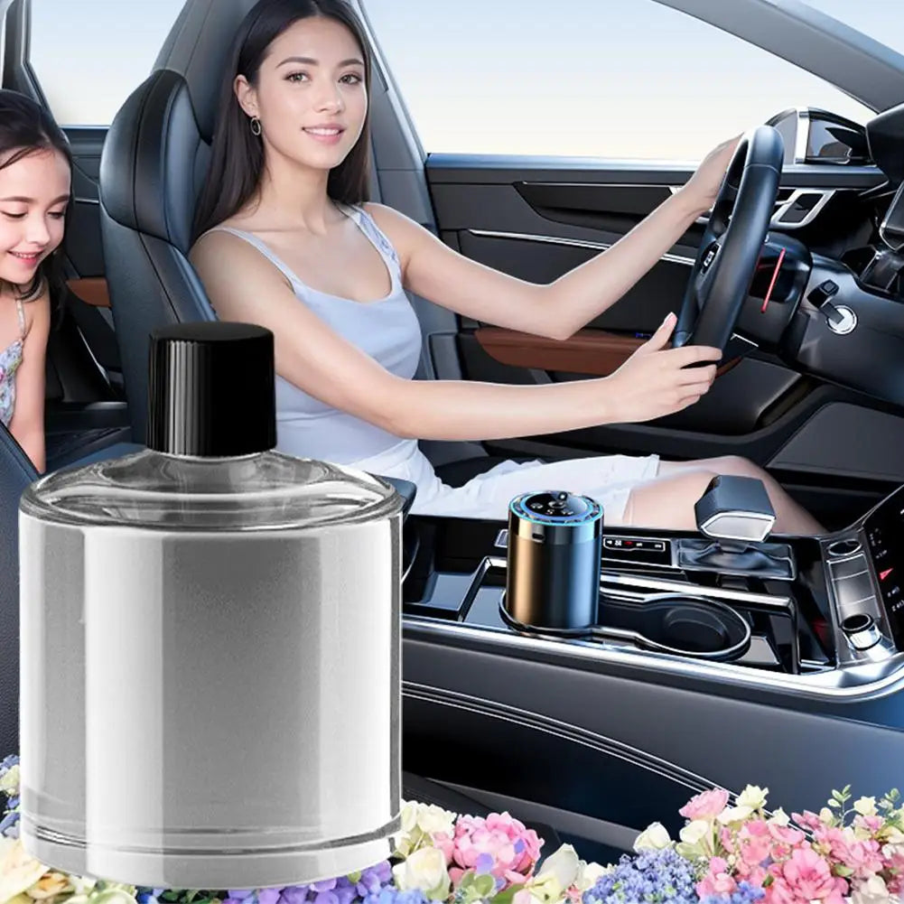 Smart Car Air Freshener - Adjustable Automatic Scent Diffuser with Starry Sky Ambient Light