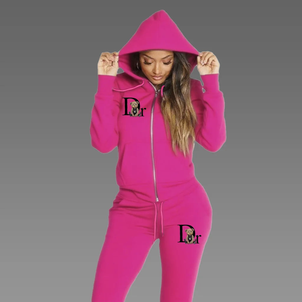 Soft Hoodie and Sweatpants Set with Fleece Interior Relaxed Fit Lounge