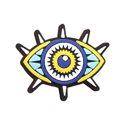 Shoe Charms for Crocs Accessories Blue Protection Eyes Shoes Charm Croc Decorations Pins Men Women Clogs Clips Badges CHARM LUXURY