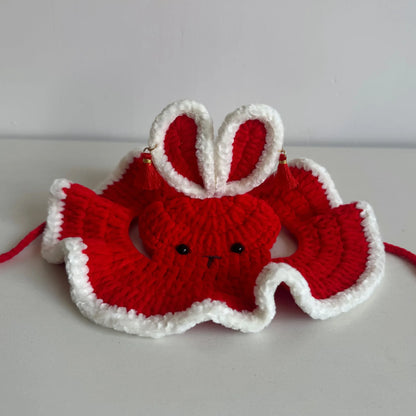 Soft Hat Hand-Crocheted with Elastic Fit for Cats Photo Prop