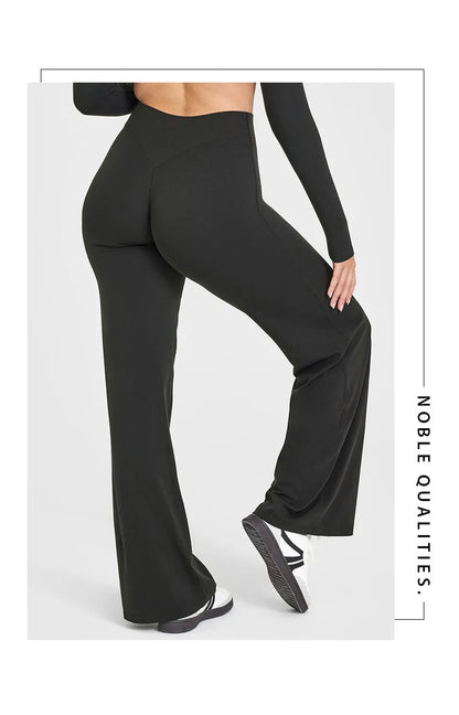 Yoga Pants Mid Rise Straight Leg Fit Second Skin Feel