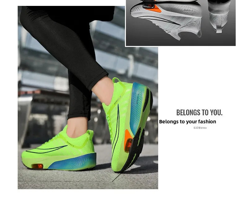 Breathable Sneakers for Marathon Training Cushioned Insole Nonslip Grip