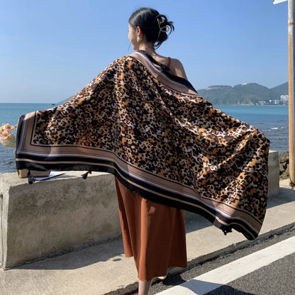 Women's printed beach sarong wrap scarf and sun cover