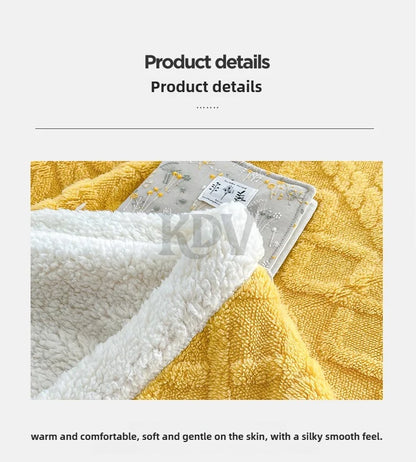 Ultra Blanket With Double Layer Milk Velvet And Lambswool Warmth