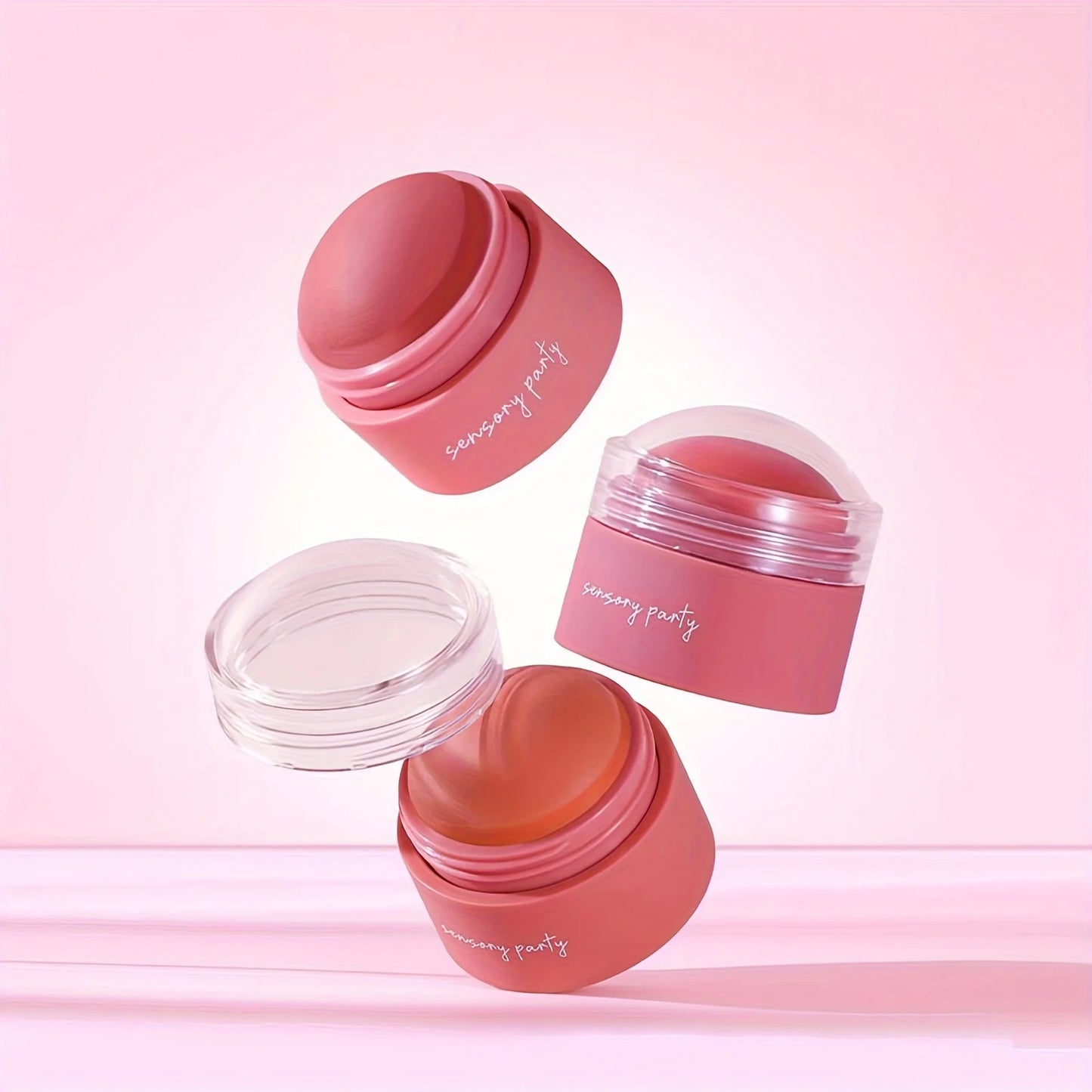 Waterproof Cream Blush Palette with Six Shades for All Skin Tones