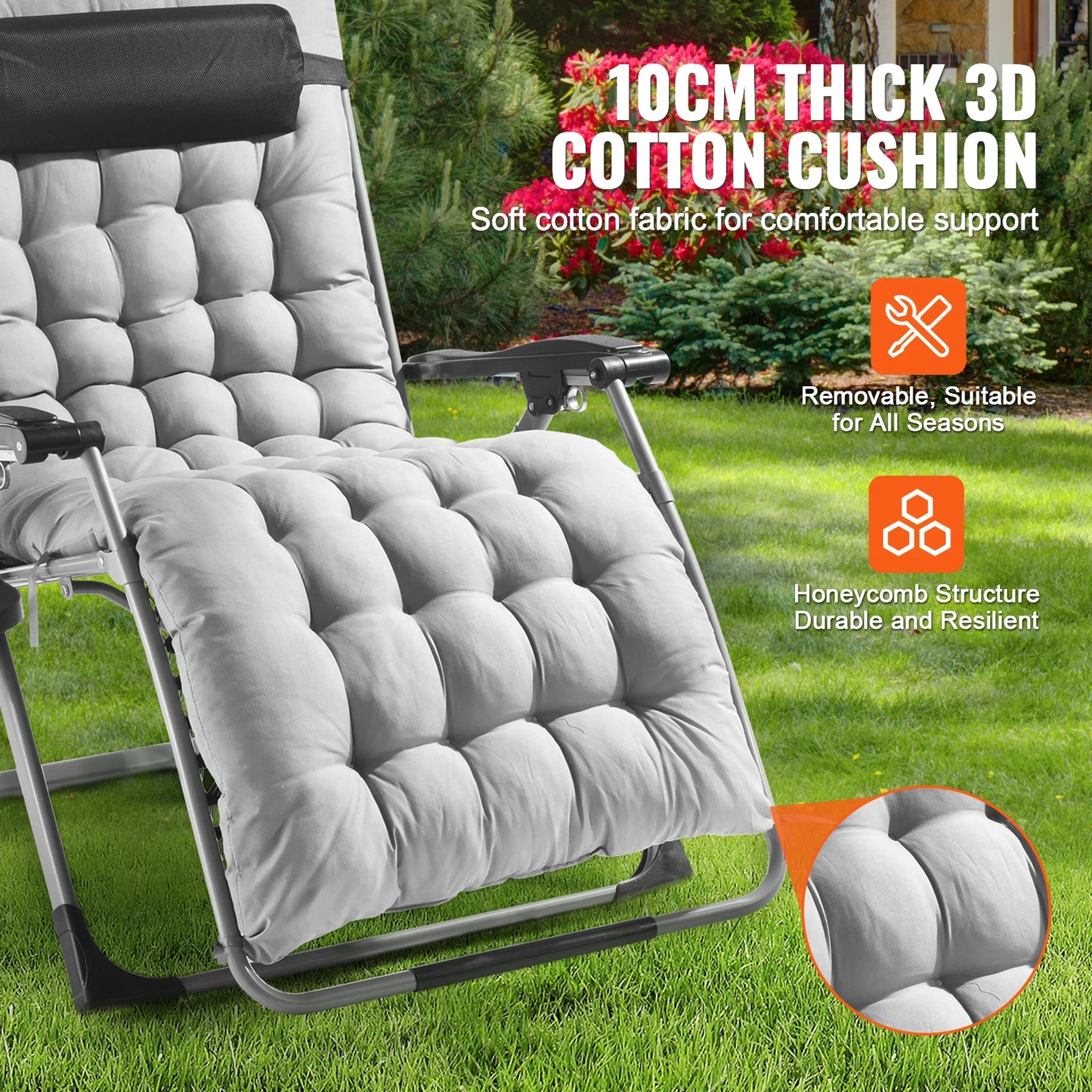 Zero Gravity Chair Zero Gravity Recliner Lounge Chair Adjustable Anti Gravity Chair with Cushion Footrest and Cupholder