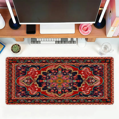 Persian carpet-pattern desk mat and mouse pad