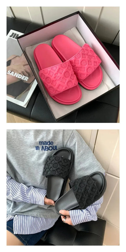 Ultra Soft Canvas Slip-On Flat Slippers with Adjustable Strap