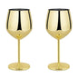 500ml Stainless Steel Wine Glass Goblet Sets Durable Metal Cup for Red Wine Champagne Bar Party Kitchen Goblets Drinking Utensils