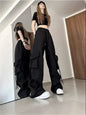 Baggy Cargo Pants with Elastic Waist and Ultra Spacious Large Pockets