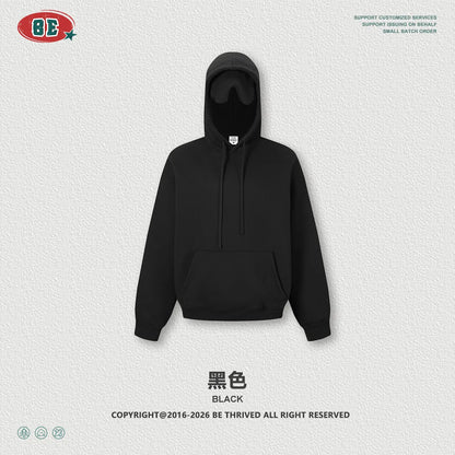 Unisex Fleece Hoodie with sleepy eye mask for travel