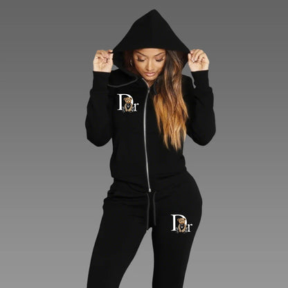 Soft Hoodie and Sweatpants Set with Fleece Interior Relaxed Fit Lounge