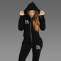 Soft Hoodie and Sweatpants Set with Fleece Interior Relaxed Fit Lounge