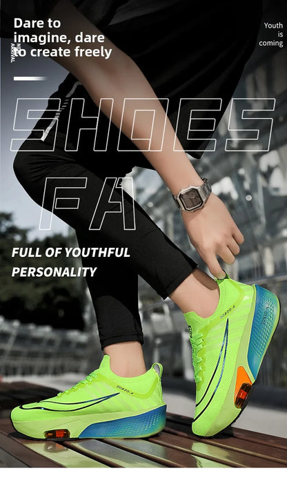 Breathable Sneakers for Marathon Training Cushioned Insole Nonslip Grip