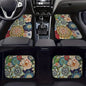 4Pcs Bohemian Car Floor Mats Rubber Back Heavy Duty Persian Carpet Dirty Resistant Car Decoration Car Floor Protector Rugs