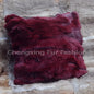 Free Shipping CX-D-17B Soft&Warm Real Rabbit Fur Patchwork Pillow Case~DROP SHIPPING