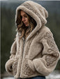 Soft Cardigan Hooded Zip Up With 3D Pattern For City Wear