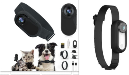 Wireless Pet Collar Camera for Indoor Outdoor Recording with HD Video and Live Streaming
