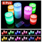6Pc Flameless Candles Votive Candles Wireless Battery Operated LED Flickering Candles With Remote Control Timer