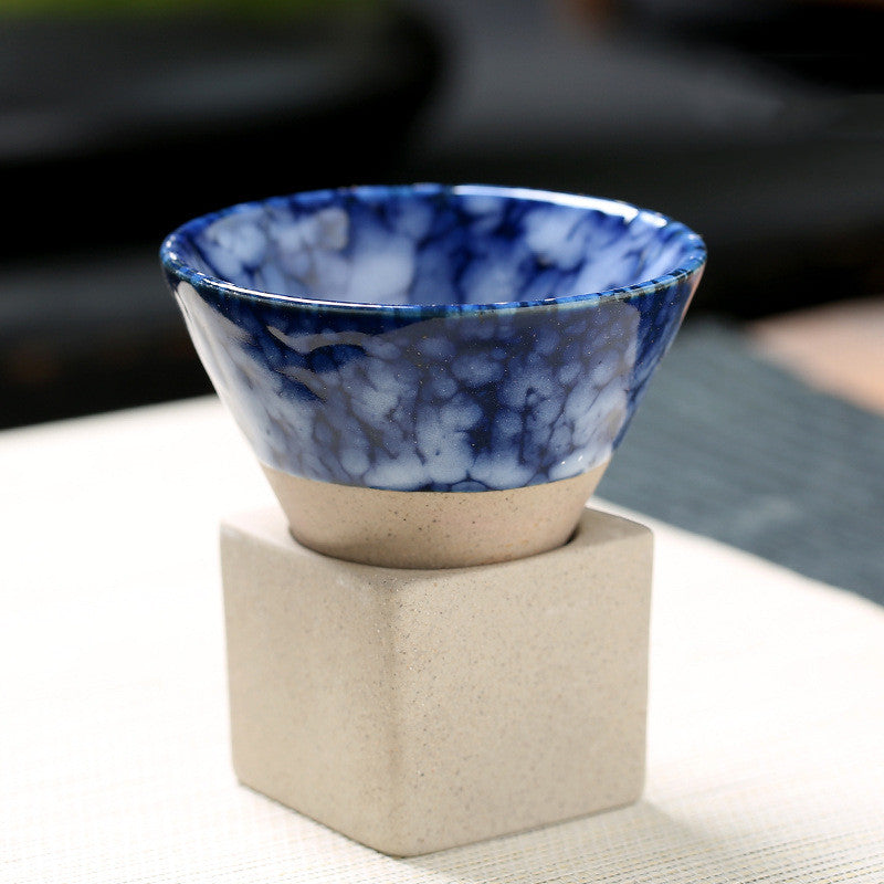 Handcrafted Teacup With Earthy Texture and Coarse Pottery Finish