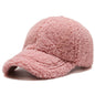 Warm Baseball Cap With Dense Lambswool Knit For Winter Wardrobe And Wind Blocking