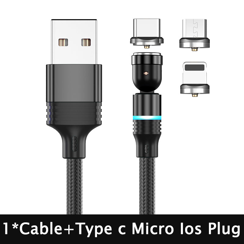 Magnetic USB C Cable with 540 Degree Rotation and Alignment for Android Smartphones
