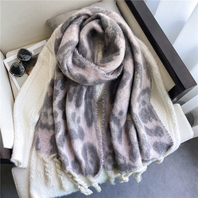 Soft Scarf With Cashmere Feel Warm Solid Color Drapes Smoothly Daily
