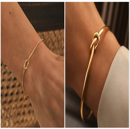Handcrafted Snake Chain Necklace and Bracelet Set with Gold Finish