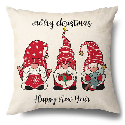 Christmas gnome pillow cover, close view