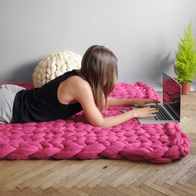 Acrylic Woven Blanket Ultra Thick For Cozy Warmth And Soft Breathable Comfort For Cold Nights Homeowners - merch gone viral.