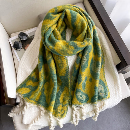 Soft Scarf With Cashmere Feel Warm Solid Color Drapes Smoothly Daily