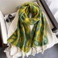Soft Scarf With Cashmere Feel Warm Solid Color Drapes Smoothly Daily