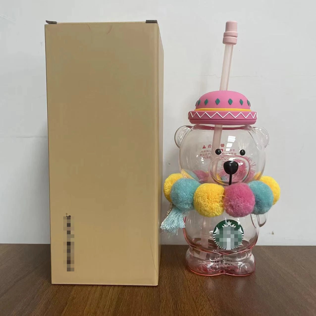 Alpaca Paradise Glass Straw Cup 460ml Pink Gradient - merch gone viral.
